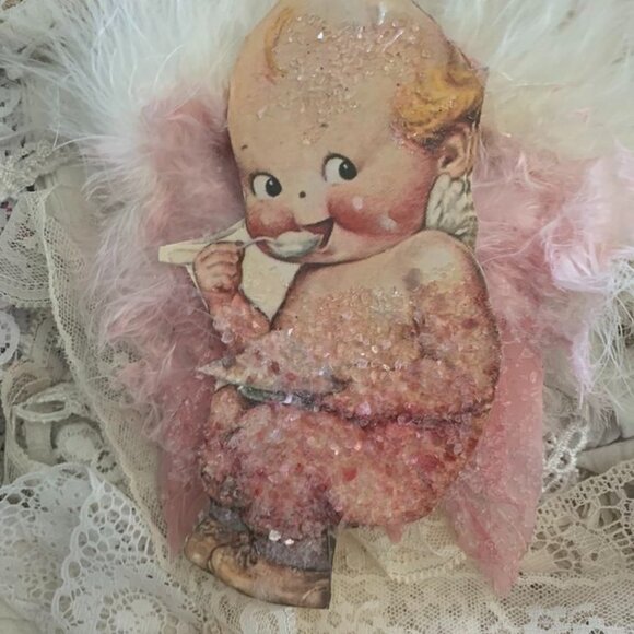 KEWPIE ORNAMENT VINTAGE STYLING*CUT 2 LAYERS*CUT IN 2 LAYERS*CHRISTMAS ANY TIME - Picture 1 of 5